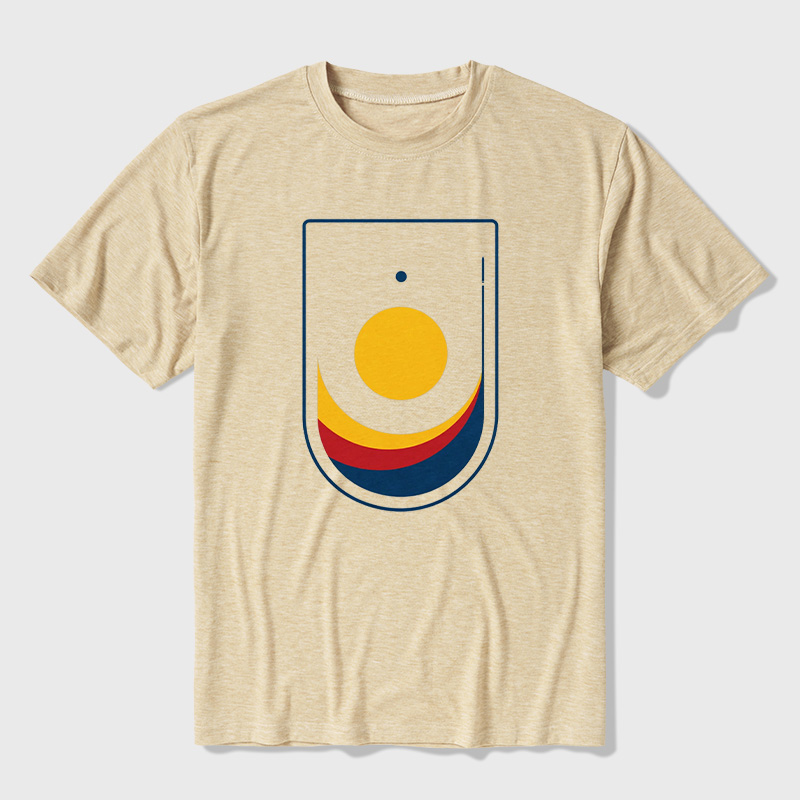 Retro Astronaut Patch Print Ultra Soft Heather Tees