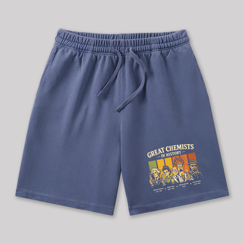 Great Chemists In History Geeky Washed Shorts