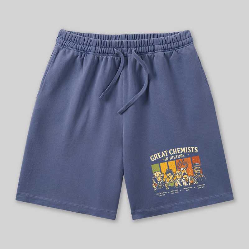 Great Chemists In History Geeky Washed Shorts