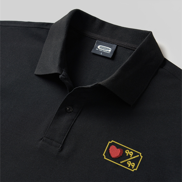 Personalized Pixel Skill 4 Geek Embroidered Polo Shirts
