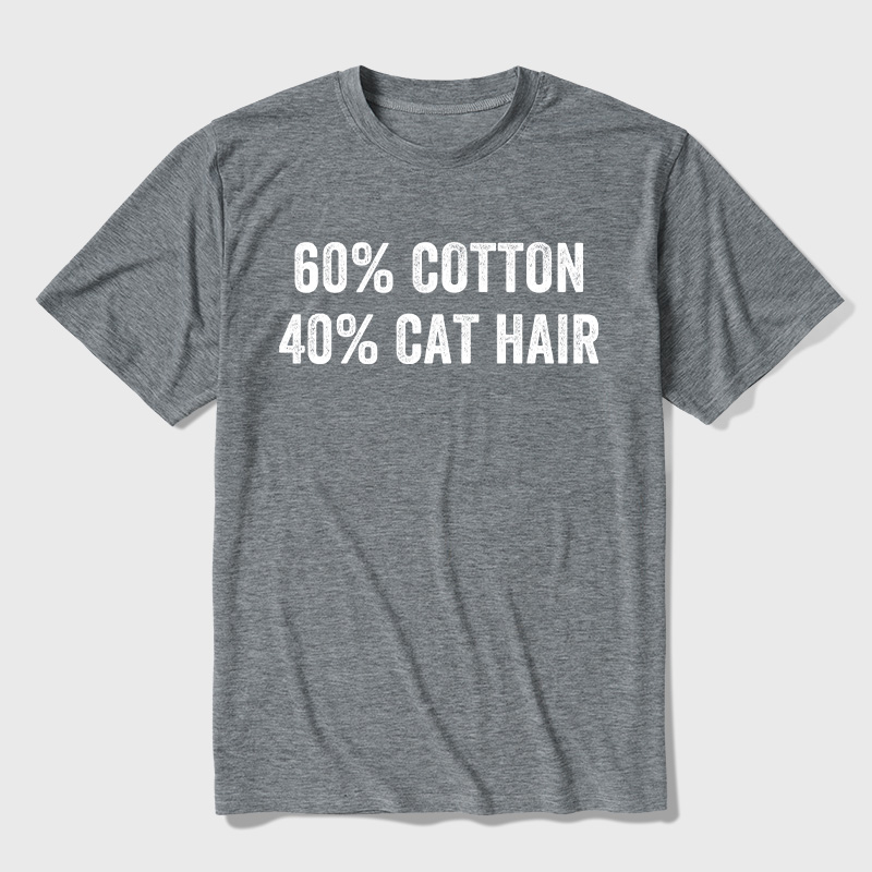 60 Cotton 40 Cat Hair Ultra Soft Heather Tee