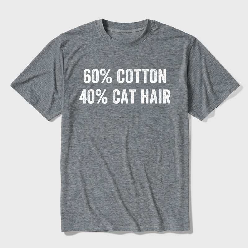 60 Cotton 40 Cat Hair Ultra Soft Heather Tee