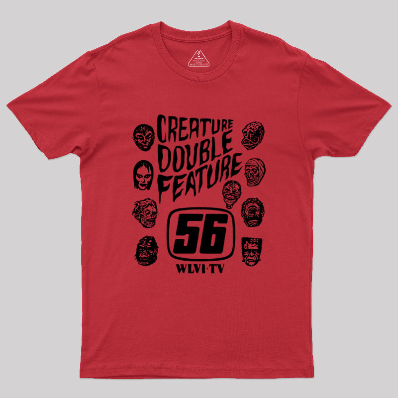 Creature Double Feature Classic Monsters Geek T-Shirt
