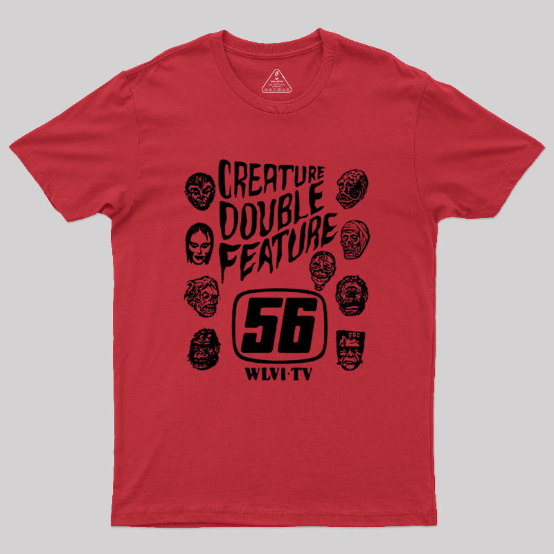 Creature Double Feature Classic Monsters Geek T-Shirt