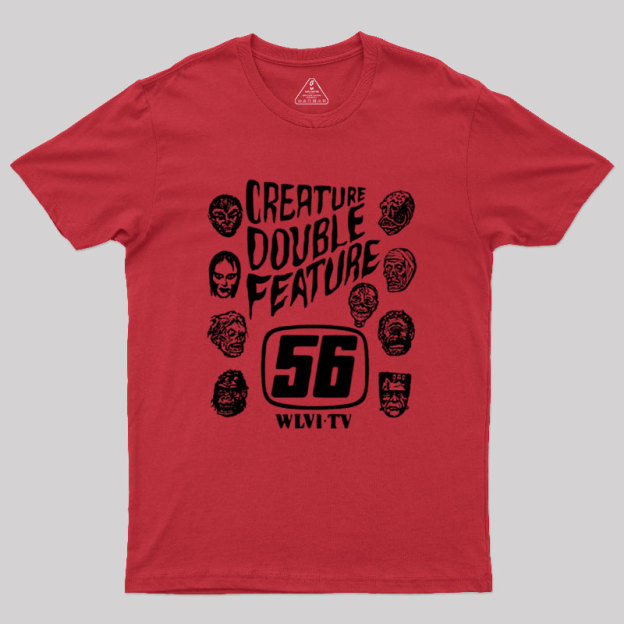 Creature Double Feature Classic Monsters Geek T-Shirt
