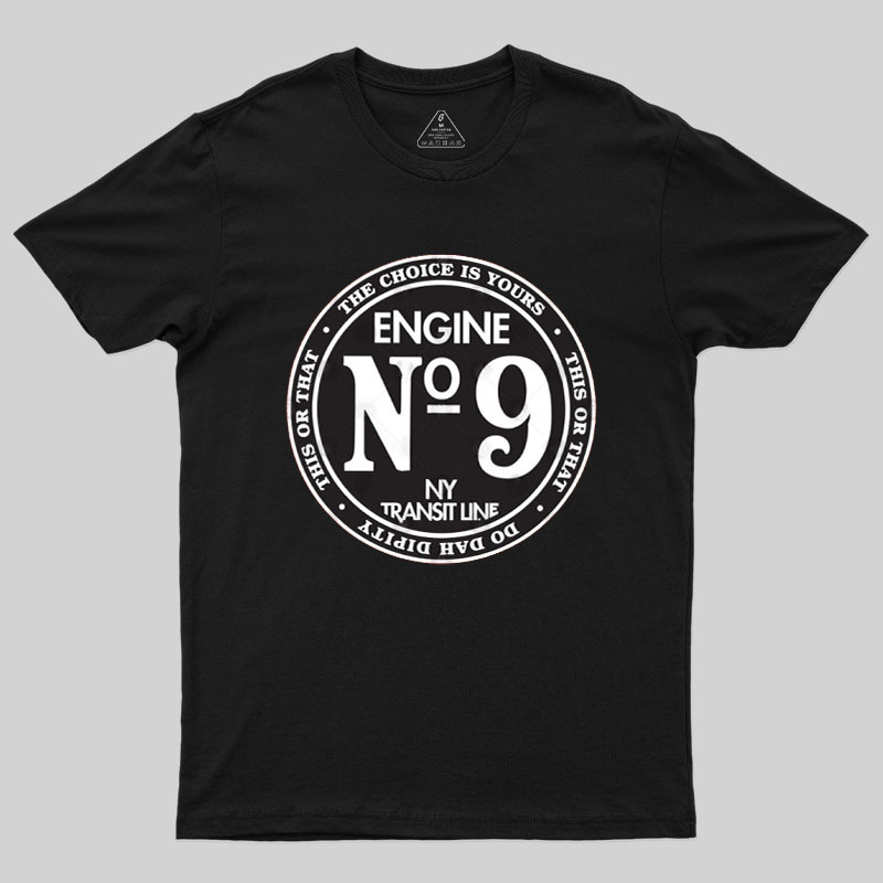 Engine #9 On The New York Transit Line Geek T-Shirt