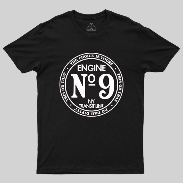 Engine #9 On The New York Transit Line Geek T-Shirt