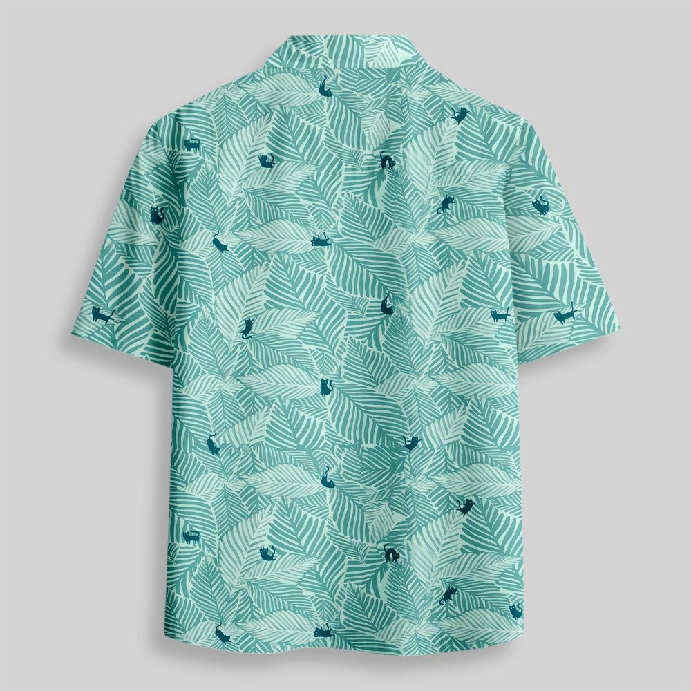 Jungle Cats Button Up Pocket Shirt