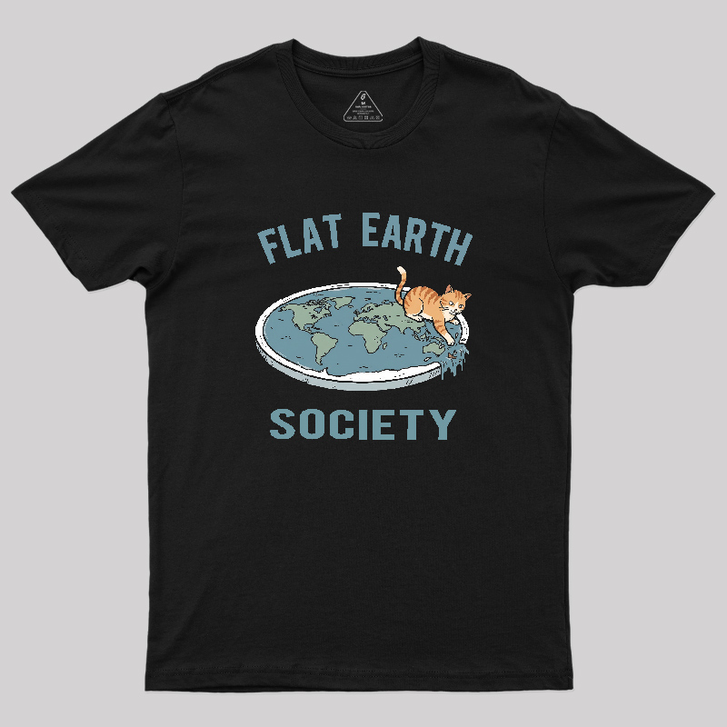 Cat Edge of the World Geek T-Shirt