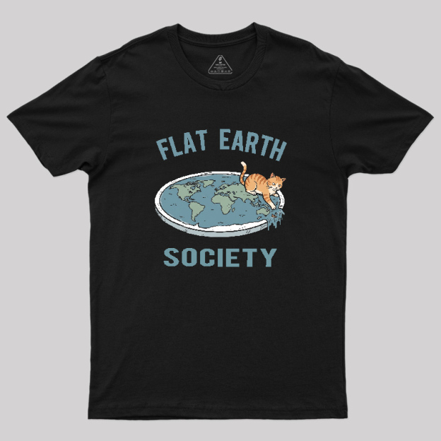 Cat Edge of the World Geek T-Shirt