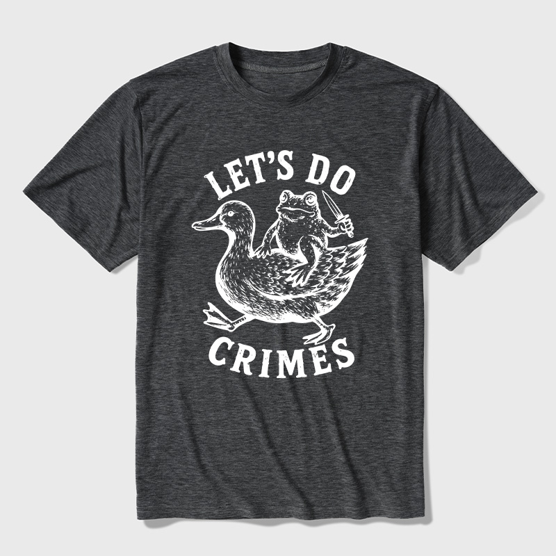 Let’s Do Crimes Ultra Soft Heather Tees
