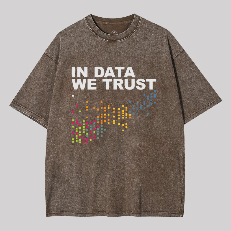 In Big Data We Trust Geek Washed T-shirt