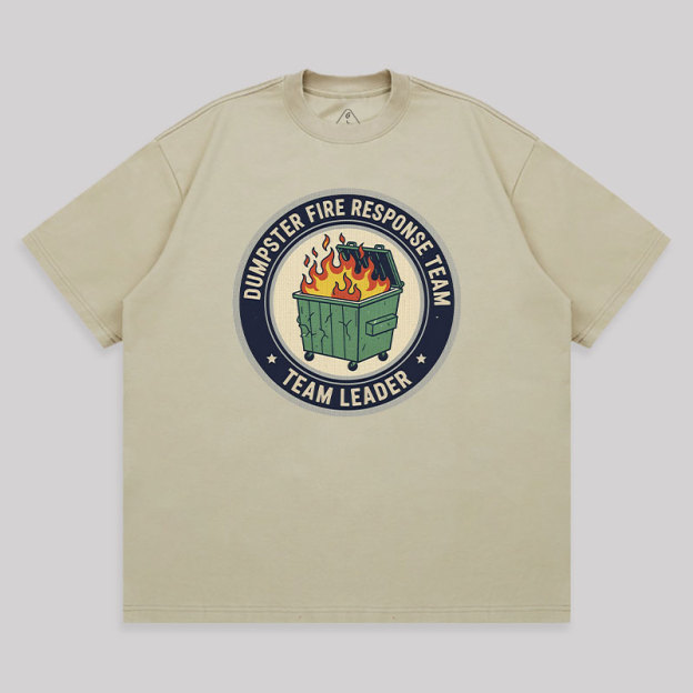 Dumpster Fire Response Team Unisex Oversized T-shirt