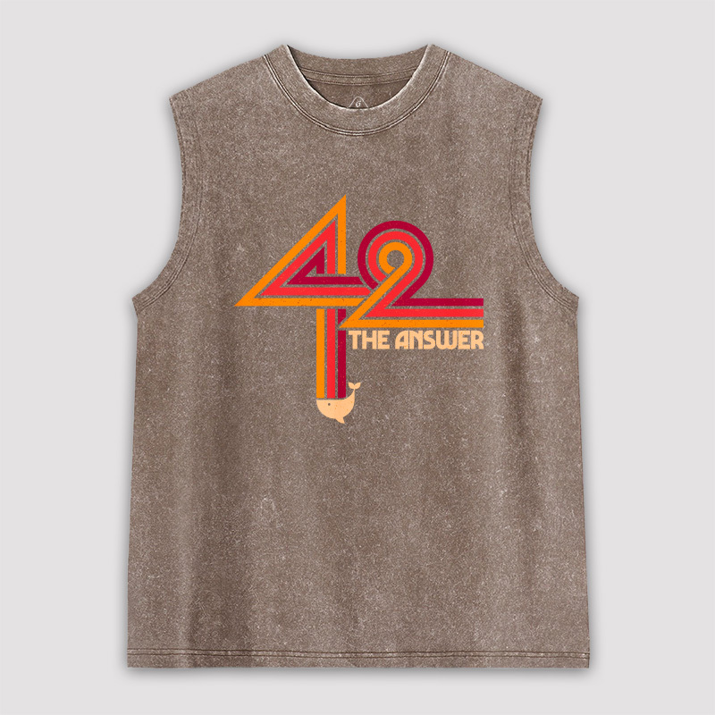 42 The Ultimate Answer Unisex Washed Tank