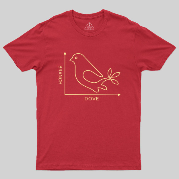 Dove Branch Coordinate Graph Geek T-Shirt