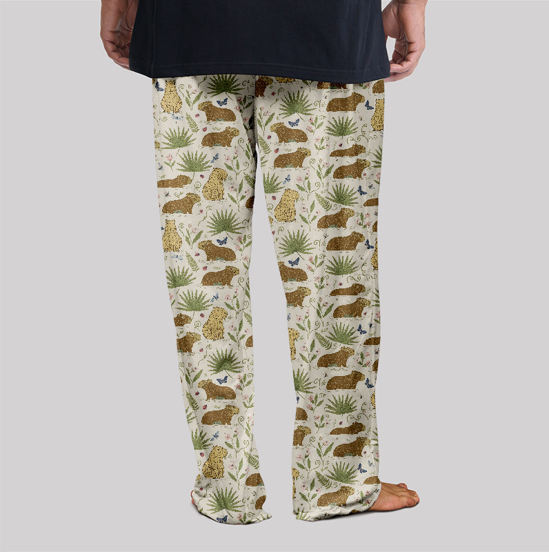 Tropical Leisure Print Geek Loungewear Pants
