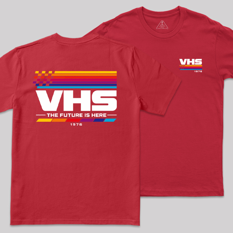 VHS The Future Is Here Front and Back Printed Geek T-Shirt