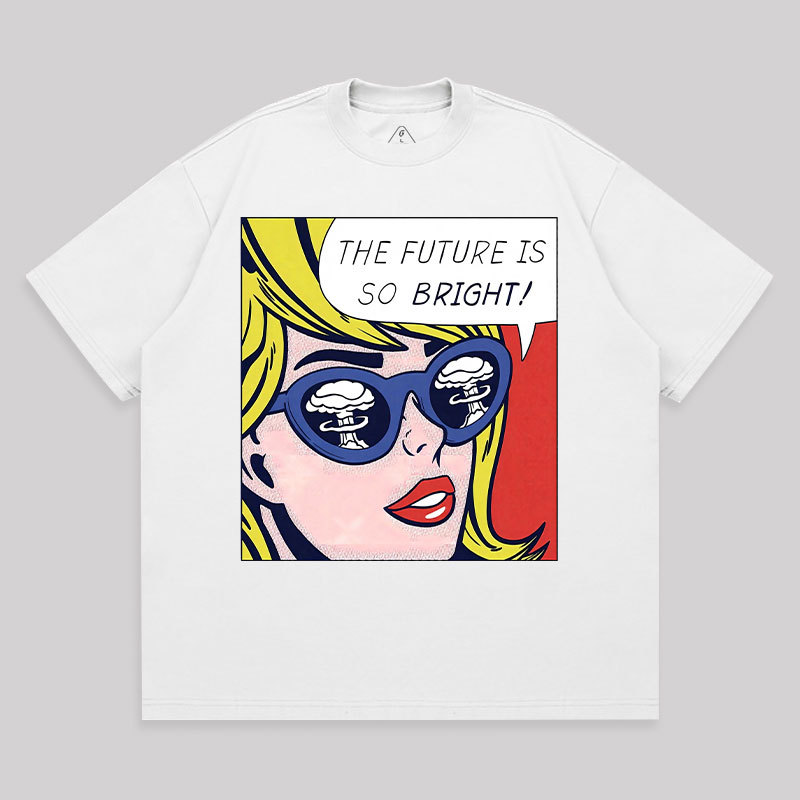 Pop Optimistic Girl Geek Unisex Oversized T-shirt for Sale online