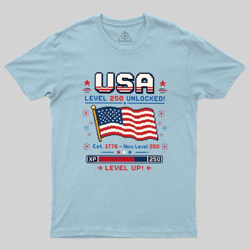 USA Level Up Geek T-Shirt