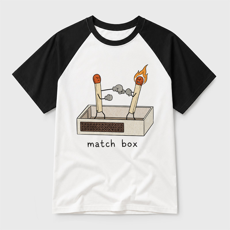 Funny Matchbox Geek Retro Raglan T-Shirt