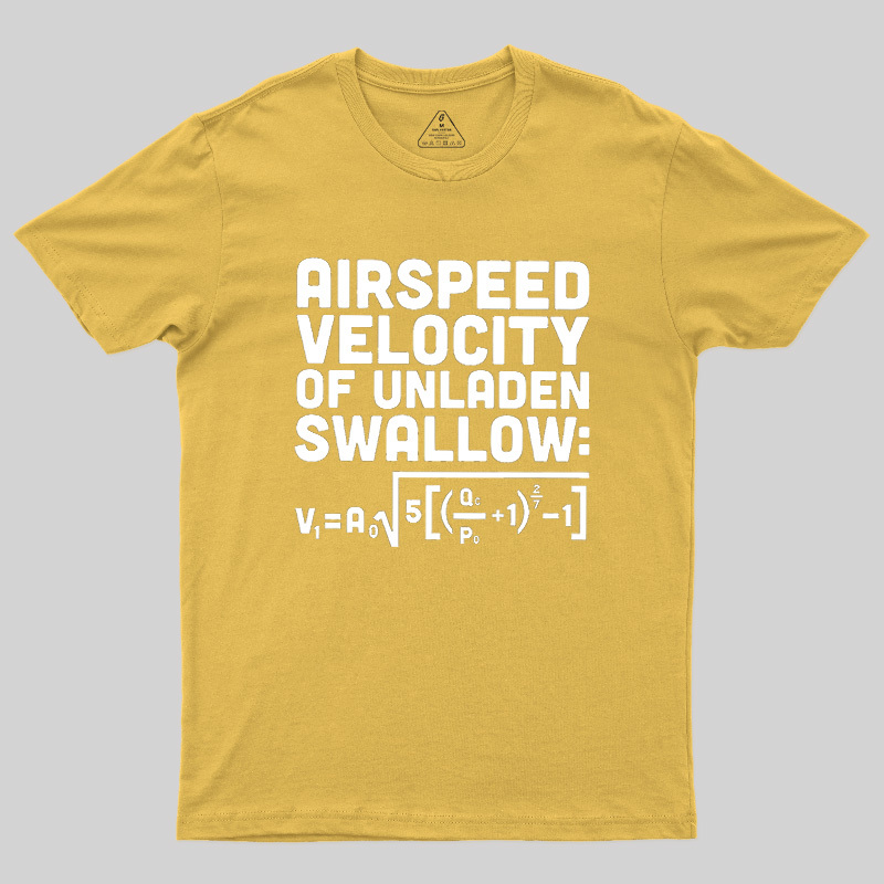 Airspeed Velocity Of Unladen Swallow Geek T-Shirt