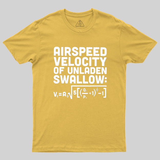Airspeed Velocity Of Unladen Swallow Geek T-Shirt