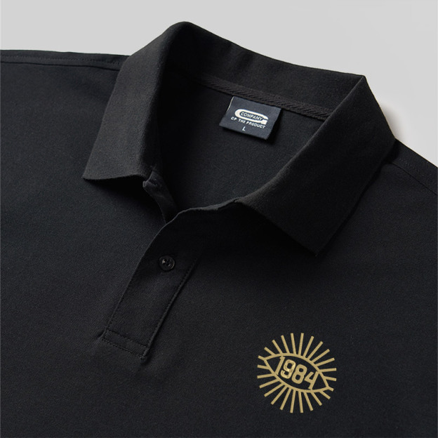 1984 Geek Embroidered Polo Shirts