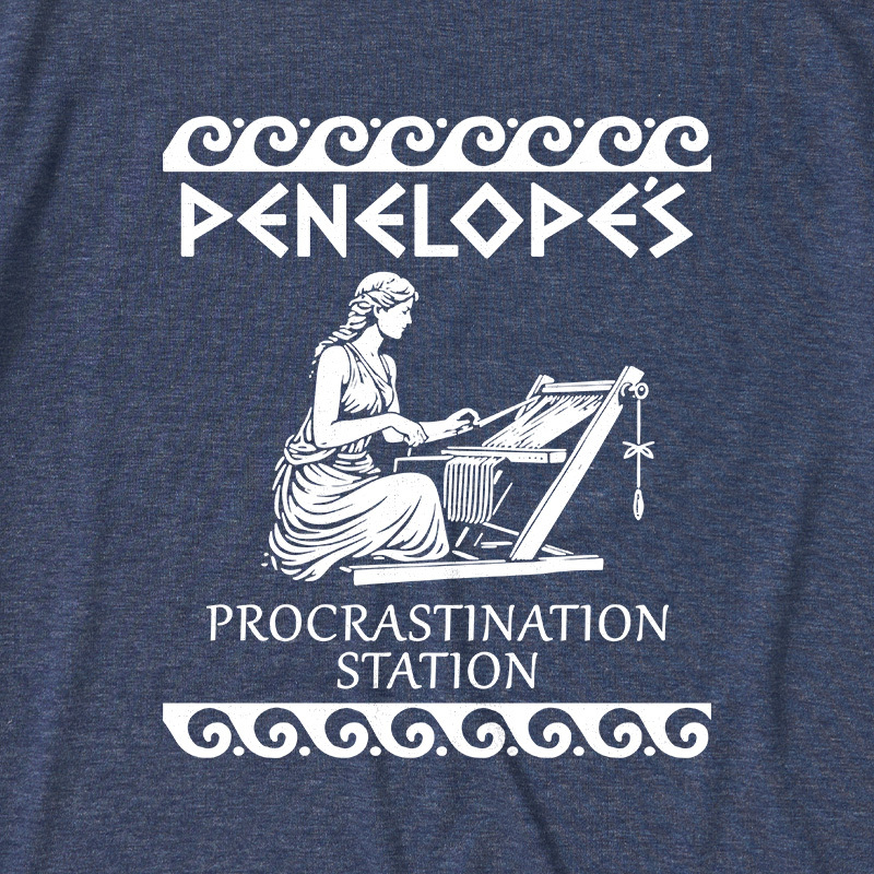 Penelope's Procrastination Station Ultra Soft Heather Tees