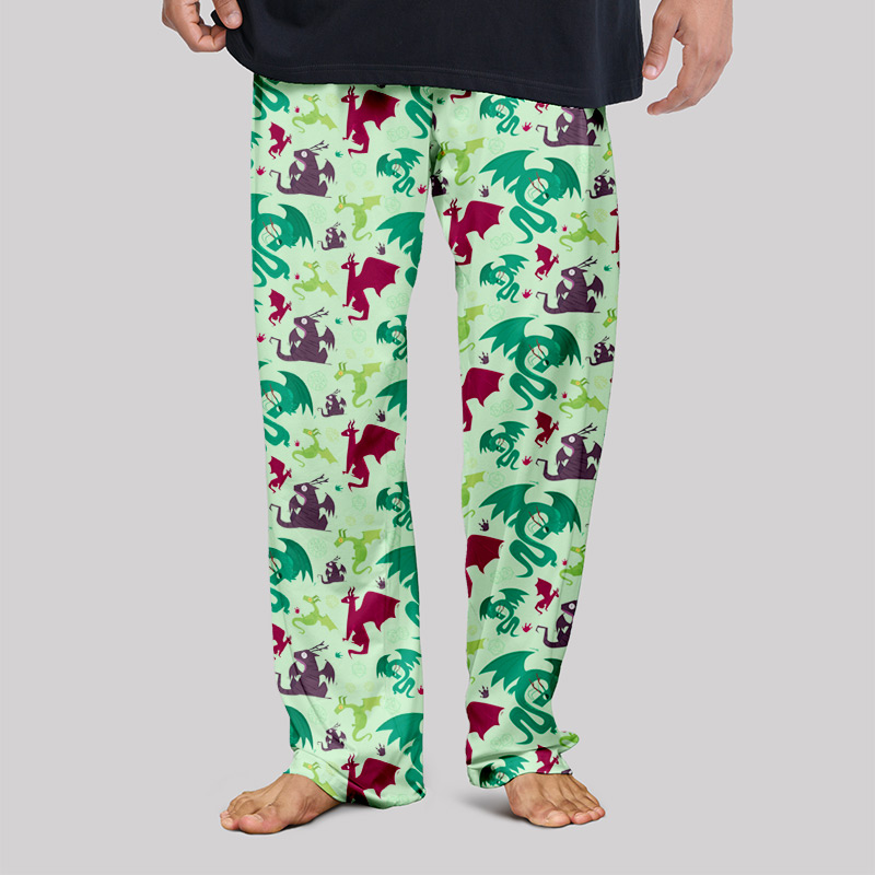 D&D Dragons Pistachio Green Geek Loungewear Pants