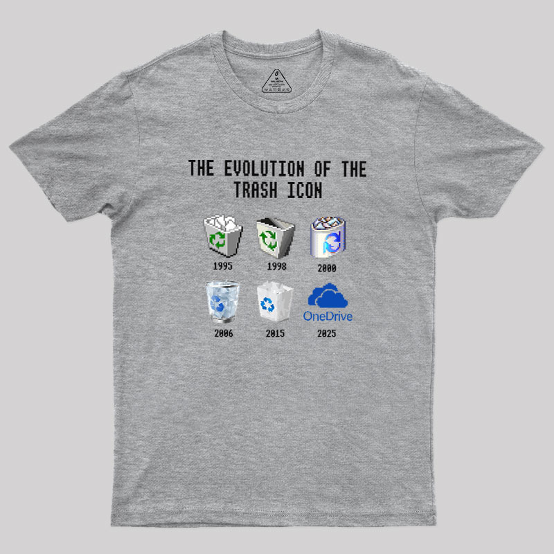 The Evolution of the Trash Icon Geek T-Shirt