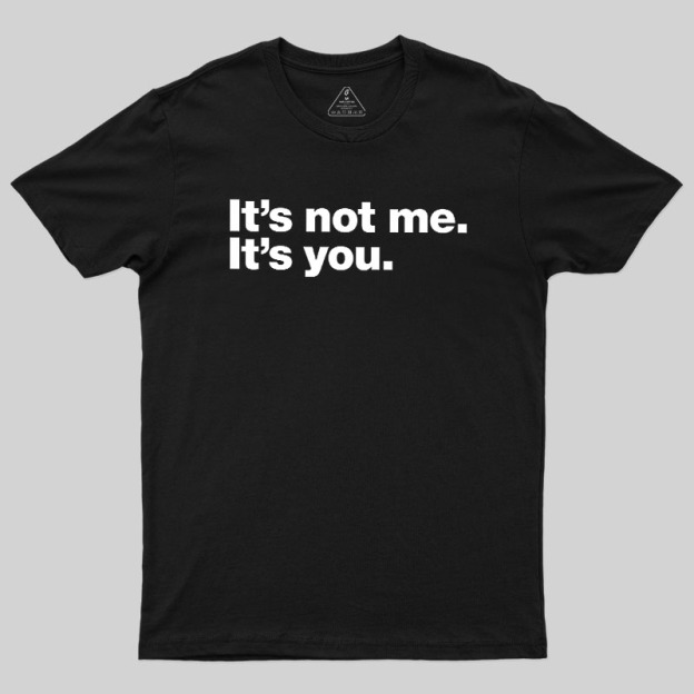 It Is Not Me It Is You Geek T-Shirt