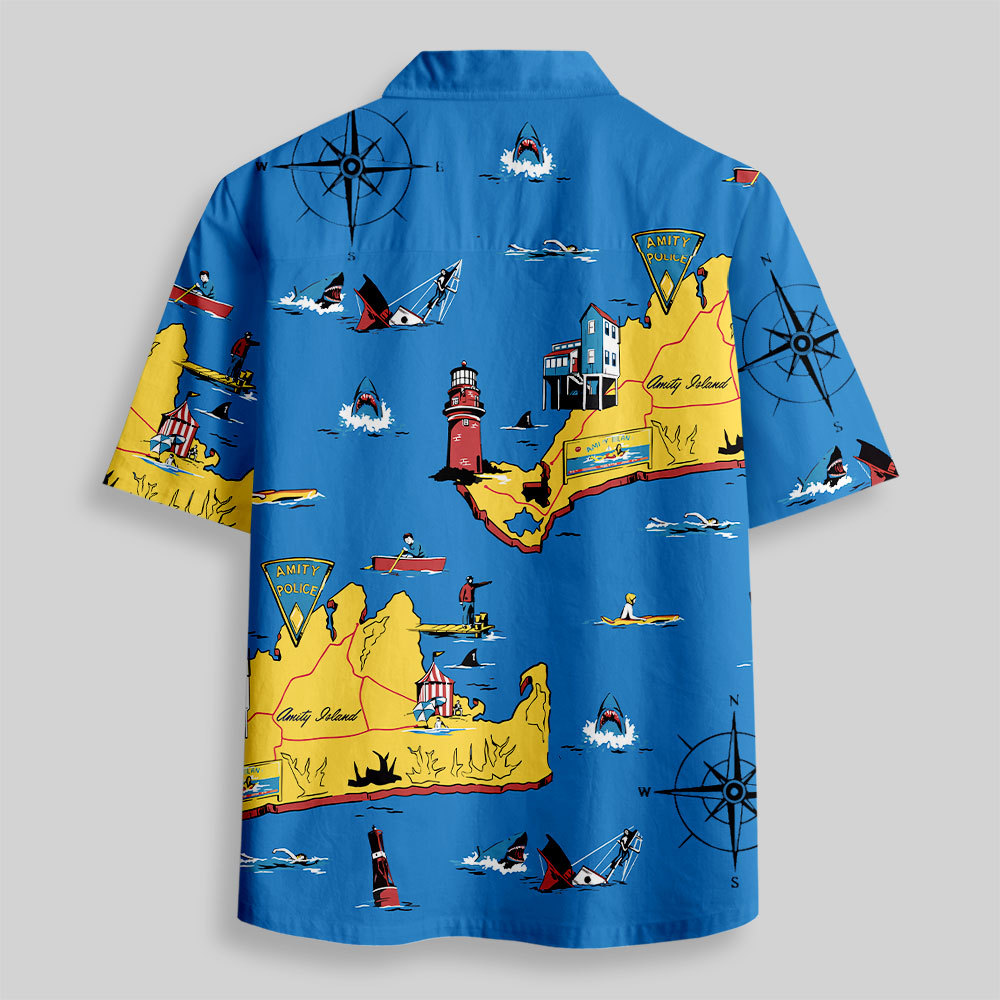 Amity Island Button Up Pocket Shirt