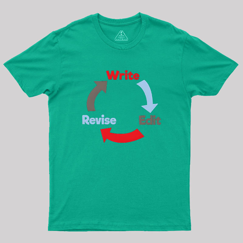 Write Edit Revise Repeat Geek T-Shirt
