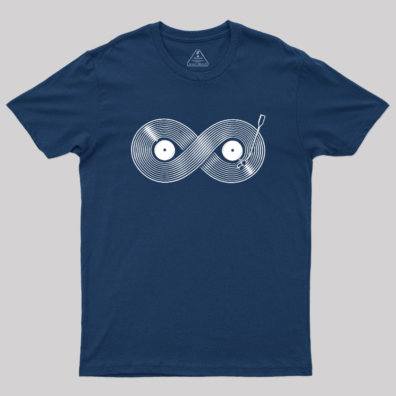 Retro Black Records Infinite Music Lover Geek T-Shirt