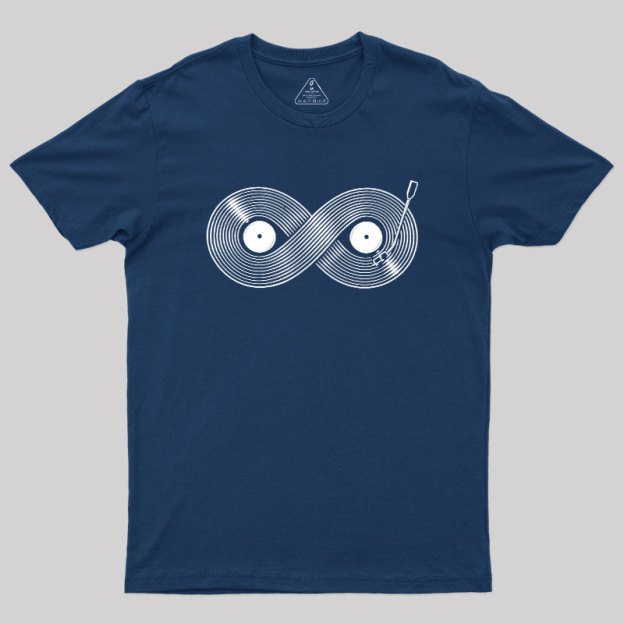 Retro Black Records Infinite Music Lover Geek T-Shirt