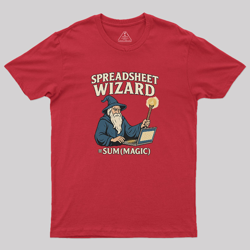 Spreadsheet Wizard Geek T-Shirt