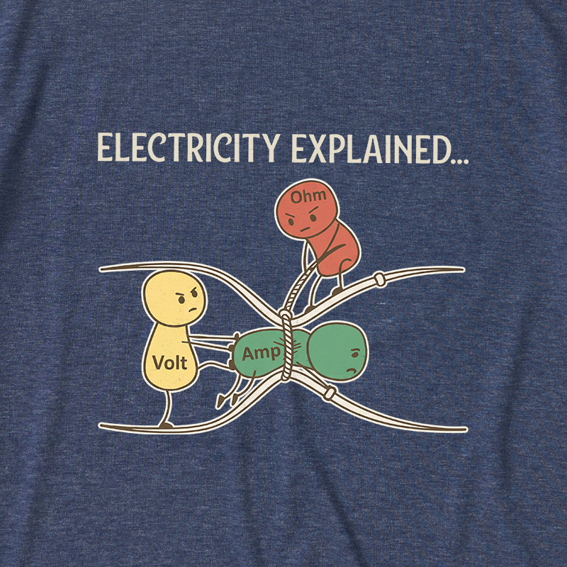 Electricity Explained Ultra Soft Heather Tee