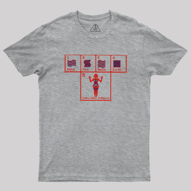 Wind Fire Water Earth Geek T-Shirt