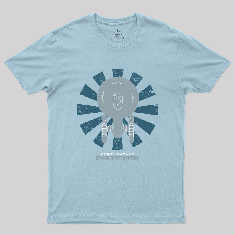 Starship Enterprise Retro Japanese Star Trek Geek T-Shirt