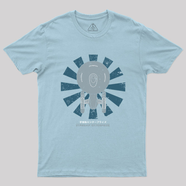 Starship Enterprise Retro Japanese Star Trek Geek T-Shirt