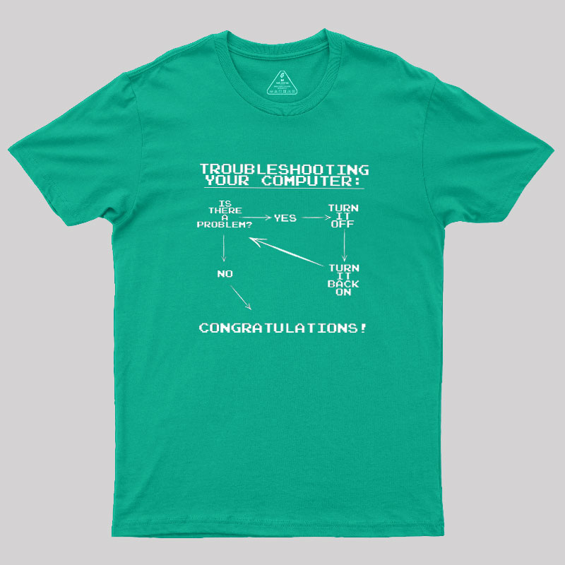 Troubleshooting Your Computer Geek T-Shirt