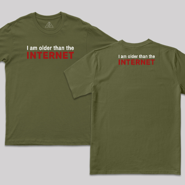 I Am Older Than The Internet Front and Back Printed T-Shirt