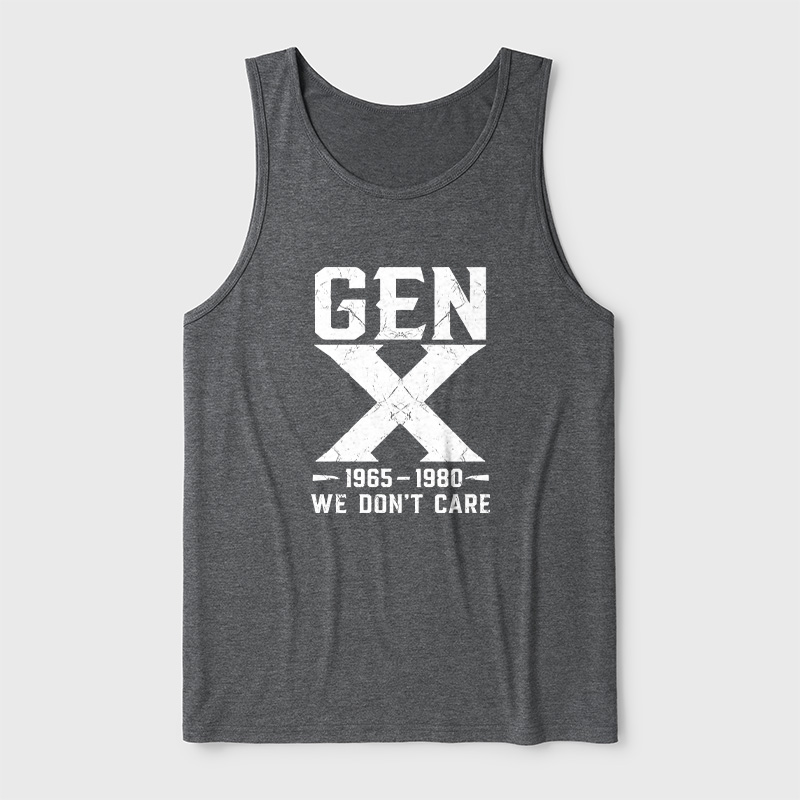 Gen X 1965-1980 We Don't Care Ultra Soft Heather Tank