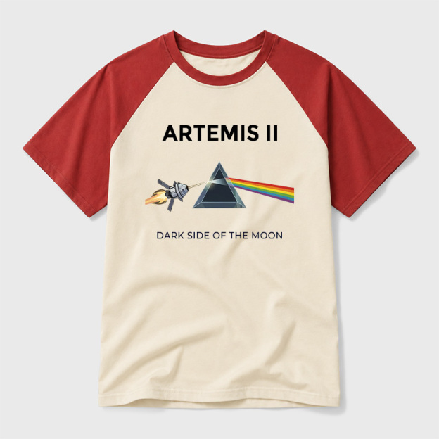 Dark Side of the Moon Geek Retro Raglan T-Shirt
