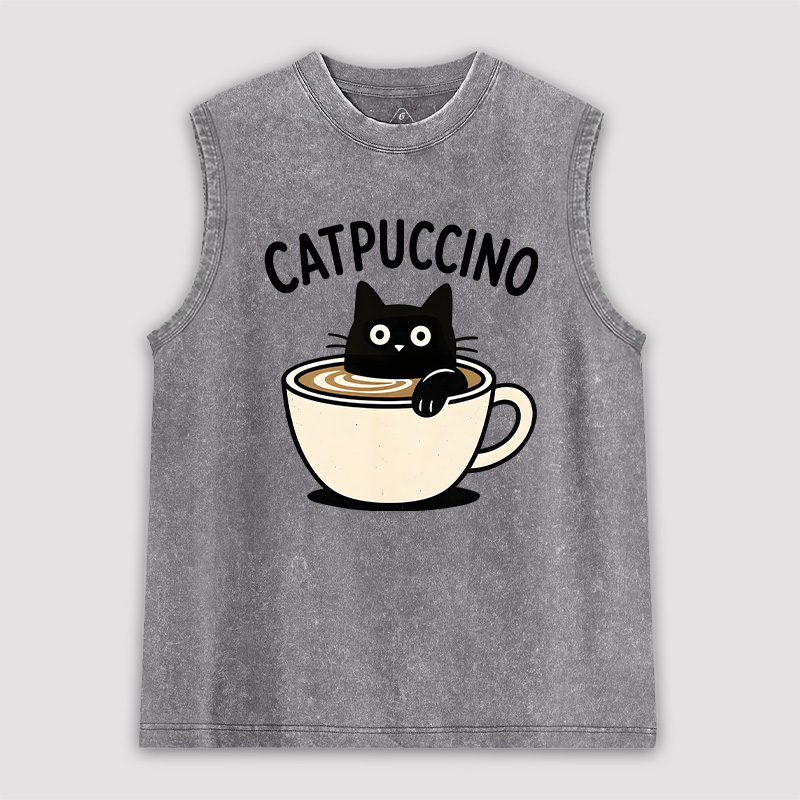 Catpuccino Unisex Washed Tank