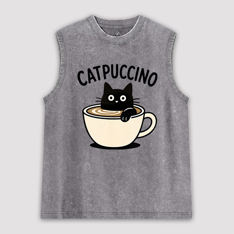 Catpuccino Unisex Washed Tank