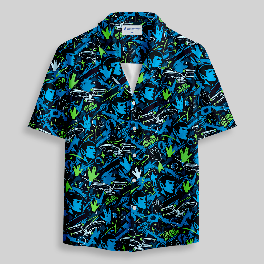 Galaxy Pop Art Sci-Fi Button Up Pocket Shirt