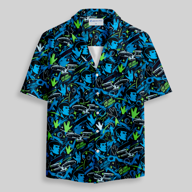 Galaxy Pop Art Sci-Fi Button Up Pocket Shirt