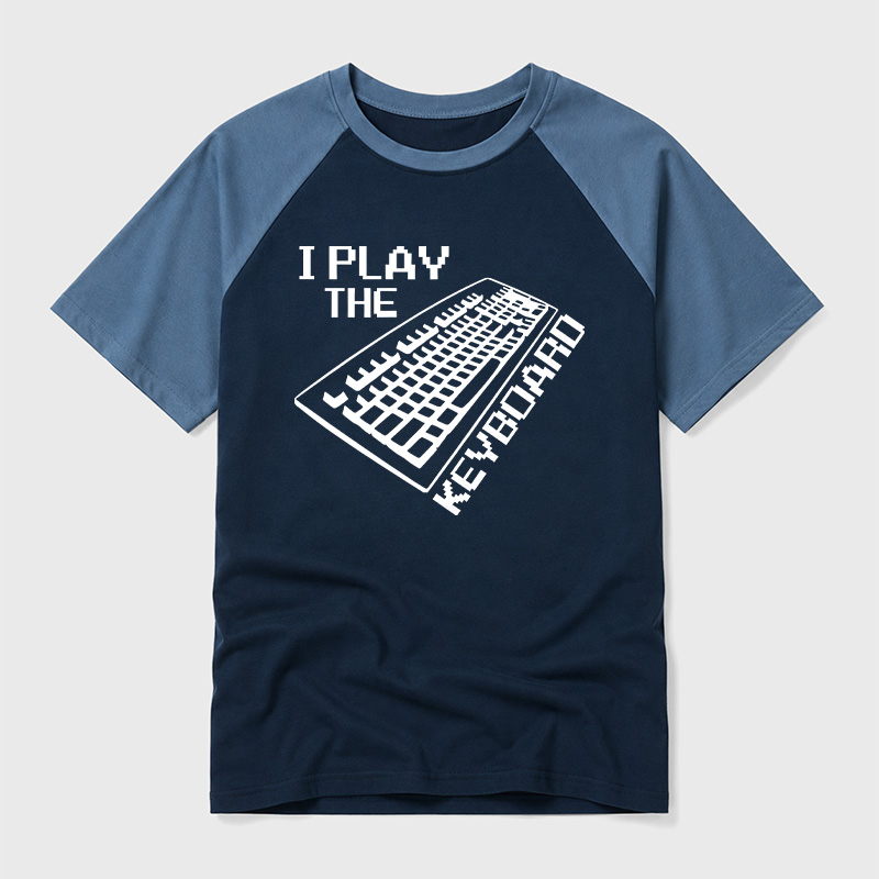 I Play The Keyboard Geek Retro Raglan T-Shirt