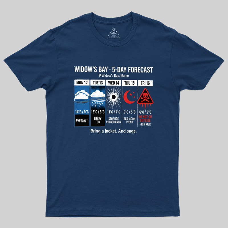 Spooky 5 Day Weather Forecast Geek T-Shirt